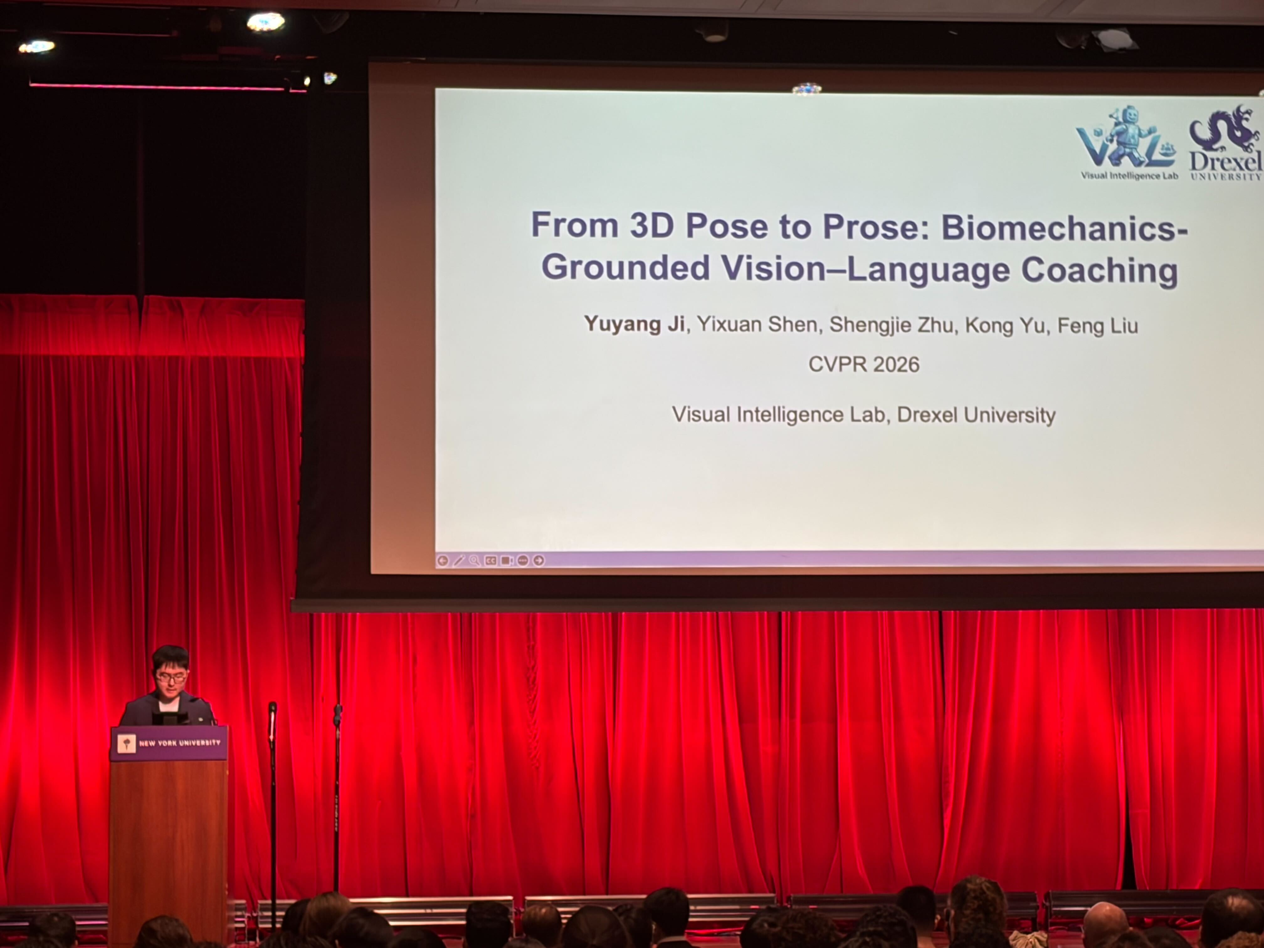 Yuyang presenting BioCoach